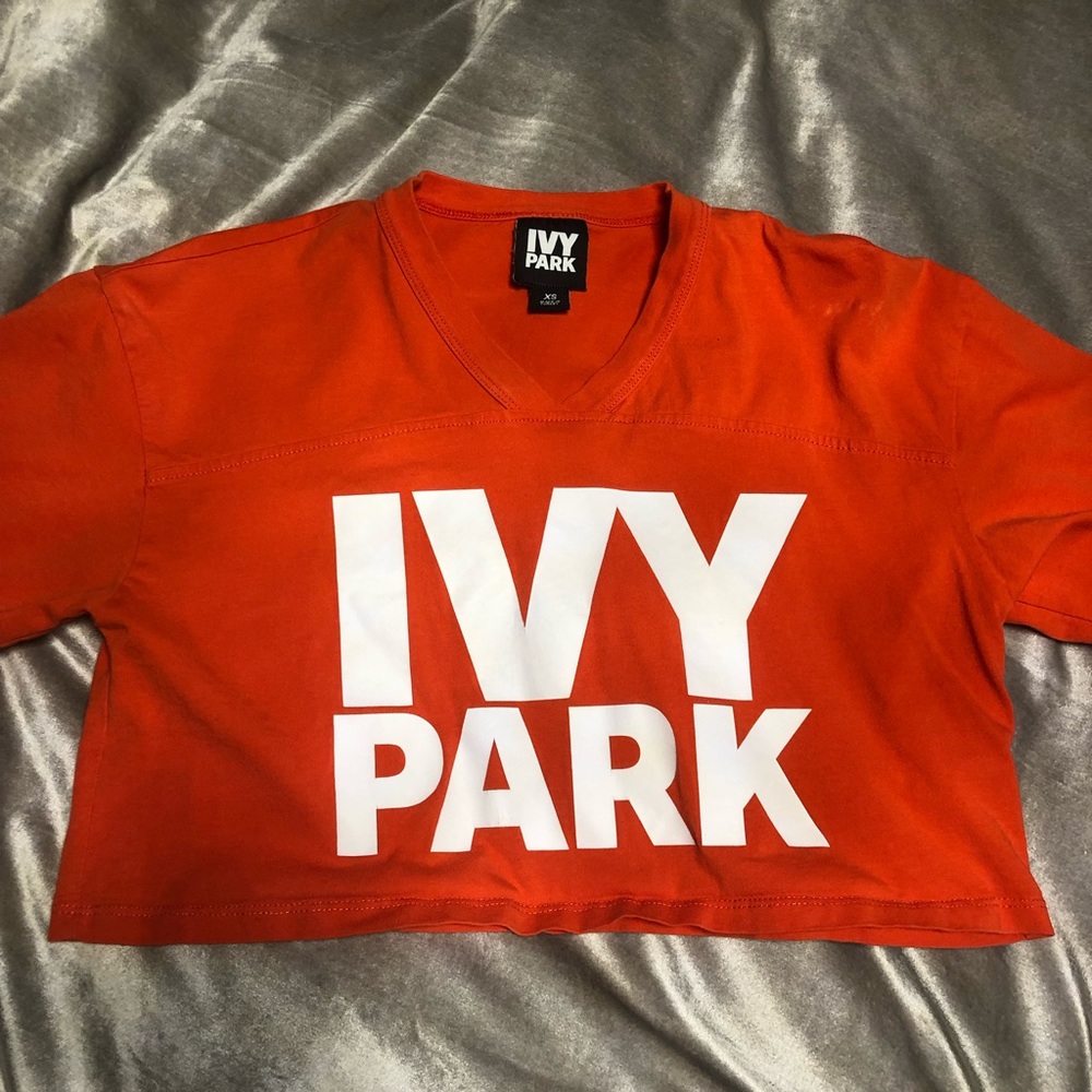 Ivy park orange cropped tee